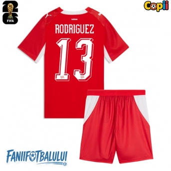 Elveția Ricardo Rodriguez #13 Echipament de Fotbal Replică Mondial 2026 Copii Acasa (+ Șorturi)